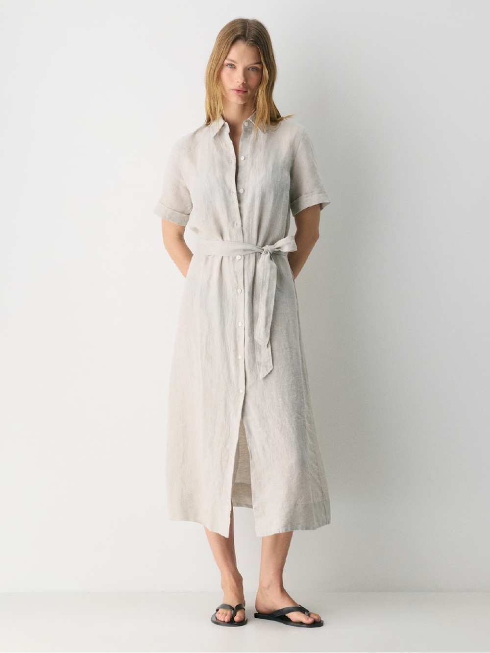 Aritzia Wilfred Eleta Linen Maxi Dress